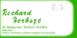 richard herbszt business card